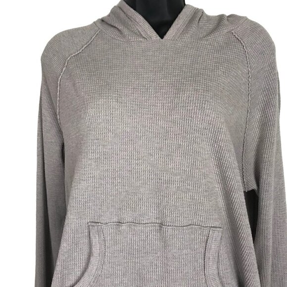 TNA Golden Grey Waffle Knit Thermal Kangaroo Pocket Size S - Picture 3 of 7